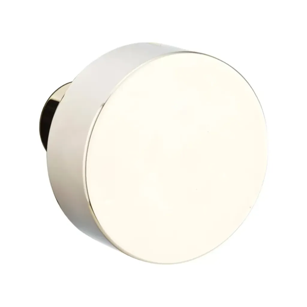 Round Knob (Disk, Satin Brass, Privacy)