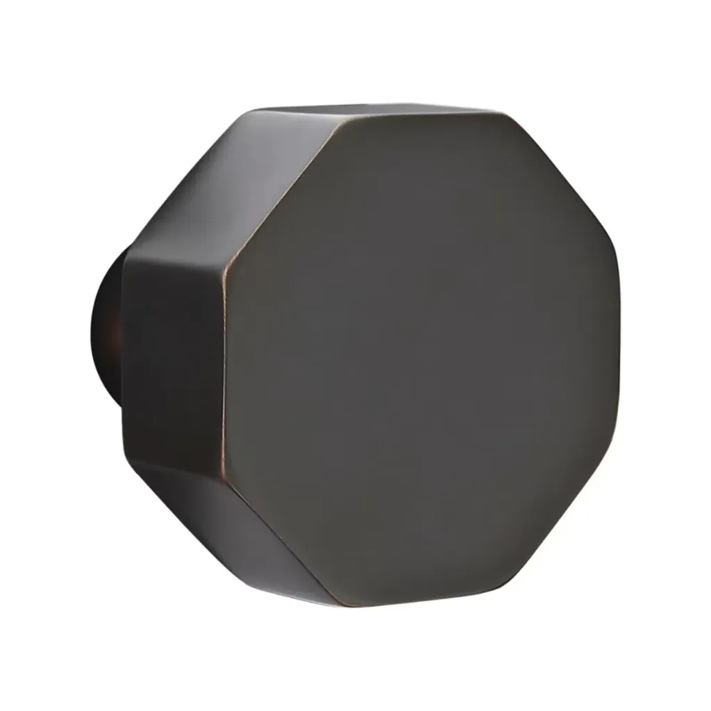 Octagon Knob (Disk, Satin Brass, Privacy)