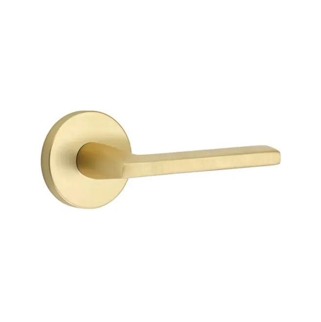 Helios Lever (Disk, Satin Brass, Privacy)